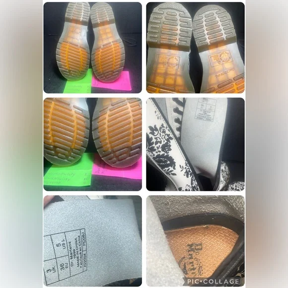 Dr Martens White/Black Flocked Damask 14 Eyelet UK 3 US 5 - Picture 16 of 16